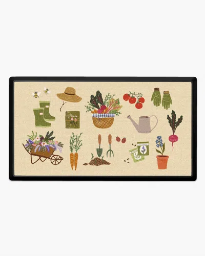 Ruggable Garden Treasures Large Doormat In Neutral