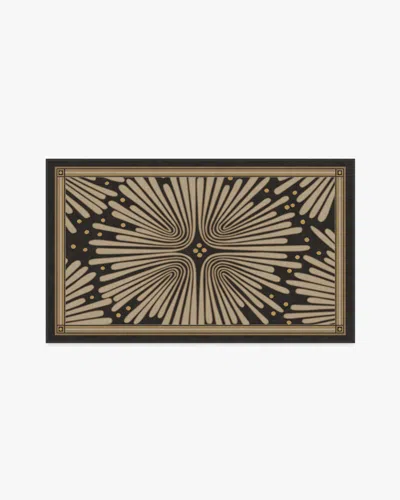 Ruggable Gatsby Black & Gold Flatwoven Rug By Jonathan Adler