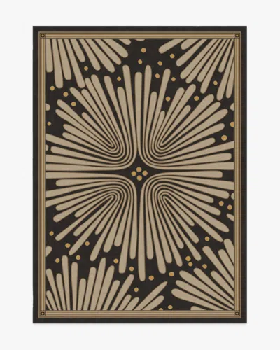 Ruggable Gatsby Black & Gold Flatwoven Rug By Jonathan Adler