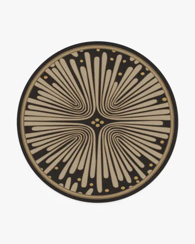 Ruggable Gatsby Black & Gold Flatwoven Rug By Jonathan Adler In Brown