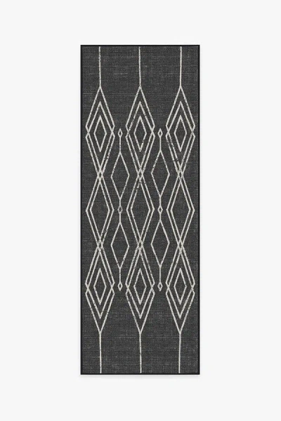 Ruggable Gemma Lattice Black Outdoor Rug