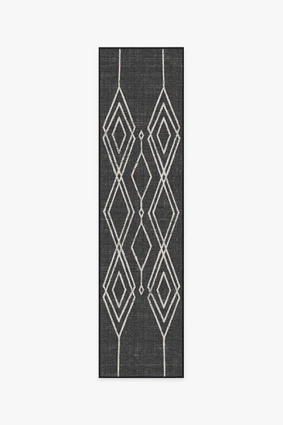 Ruggable Gemma Lattice Black Outdoor Rug