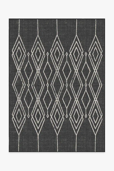 Ruggable Gemma Lattice Black Outdoor Rug