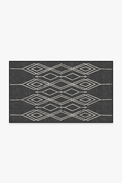 Ruggable Gemma Lattice Black Outdoor Rug
