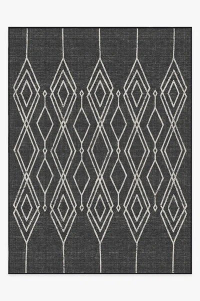 Ruggable Gemma Lattice Black Outdoor Rug