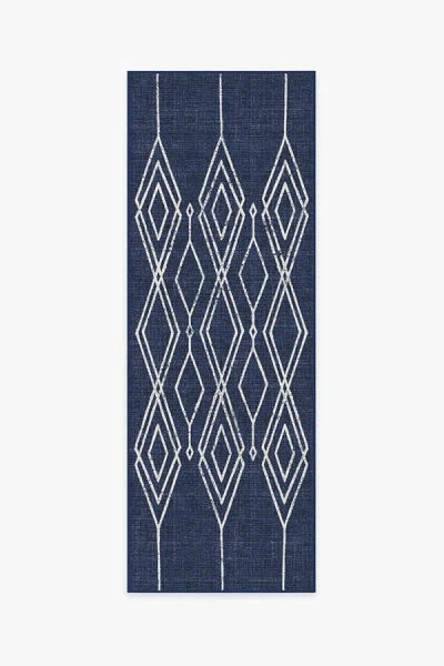 Ruggable Gemma Lattice Royal Blue Outdoor Rug