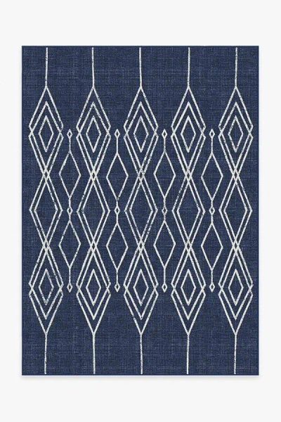 Ruggable Gemma Lattice Royal Blue Outdoor Rug