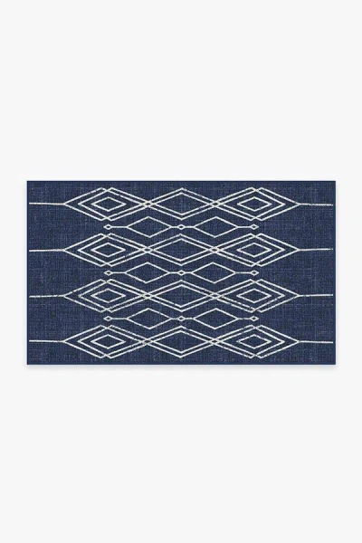Ruggable Gemma Lattice Royal Blue Outdoor Rug