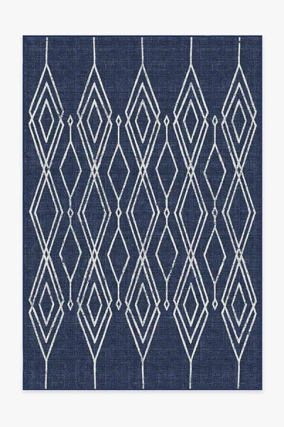 Ruggable Gemma Lattice Royal Blue Outdoor Rug