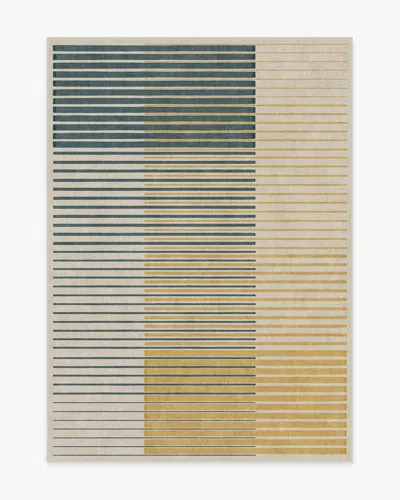 Ruggable Gradasi Teal Quartz Flatwoven Rug In Brown