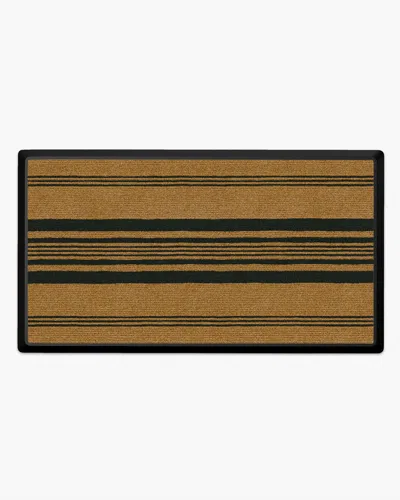 Ruggable Grain Sack Stripe Large Doormat In Brown