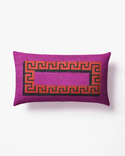 Ruggable Greek Key Fuchsia Woven Throw Pillow By Jonathan Adler In Pink