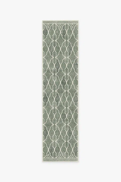 Ruggable Groguâ¢ Trellis Sage Green Flatwoven Rug