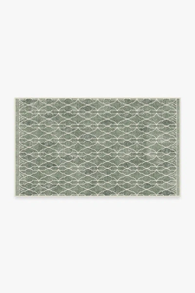 Ruggable Groguâ¢ Trellis Sage Green Flatwoven Rug
