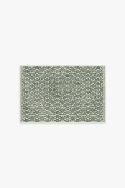 Ruggable Groguâ¢ Trellis Sage Green Flatwoven Rug