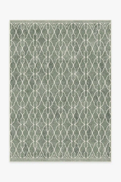 Ruggable Groguâ¢ Trellis Sage Green Flatwoven Rug In Multi