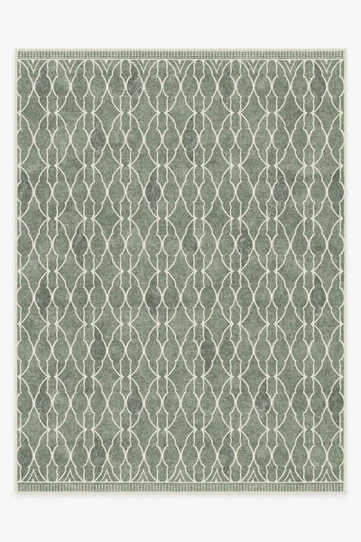 Ruggable Groguâ¢ Trellis Sage Green Flatwoven Rug In Multi