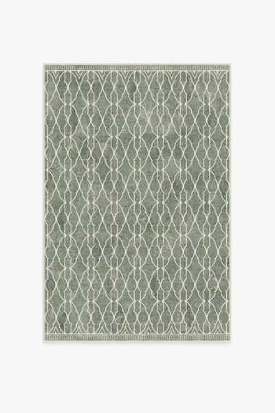 Ruggable Groguâ¢ Trellis Sage Green Flatwoven Rug In Multi