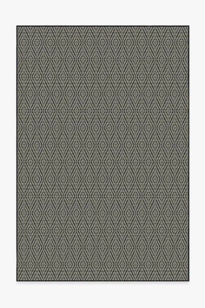 Ruggable Halo Diamond Black Outdoor Rug