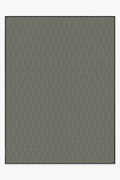 Ruggable Halo Diamond Black Outdoor Rug