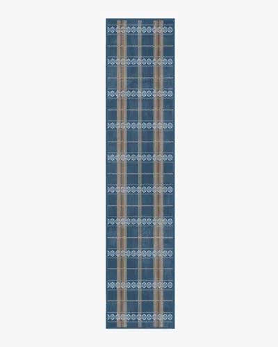 Ruggable Hanover Check Navy Flatwoven Rug By Morris & Co. In Blue