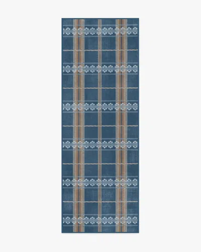 Ruggable Hanover Check Navy Flatwoven Rug By Morris & Co. In Blue