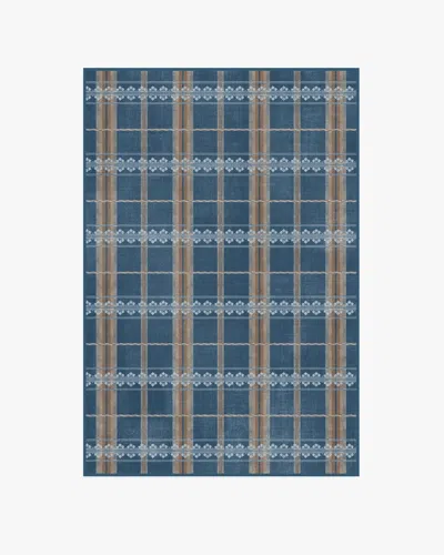 Ruggable Hanover Check Navy Flatwoven Rug By Morris & Co. In Blue
