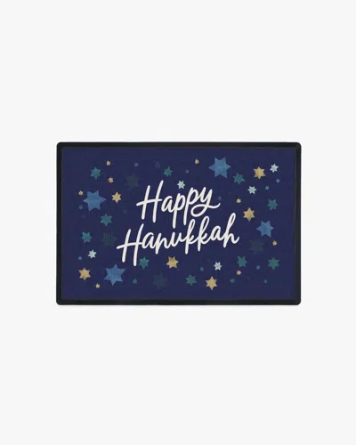 Ruggable Happy Hanukkah Washable Doormat In Blue