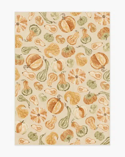 Ruggable Harvest Veggies Cream Multicolor Flatwoven Rug In Neutral