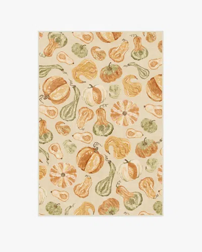 Ruggable Harvest Veggies Cream Multicolor Flatwoven Rug In Neutral