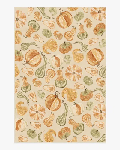Ruggable Harvest Veggies Cream Multicolor Flatwoven Rug In Brown