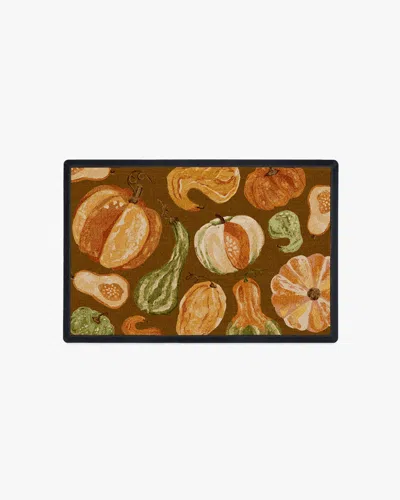 Ruggable Harvest Veggies Washable Doormat In Brown