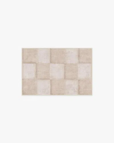Ruggable Hearth Check Neutral Flatwoven Rug