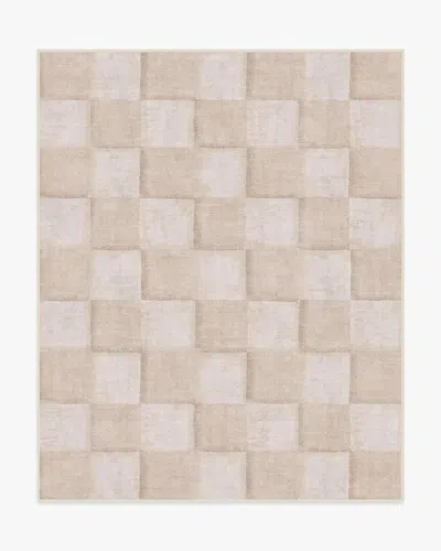 Ruggable Hearth Check Neutral Flatwoven Rug