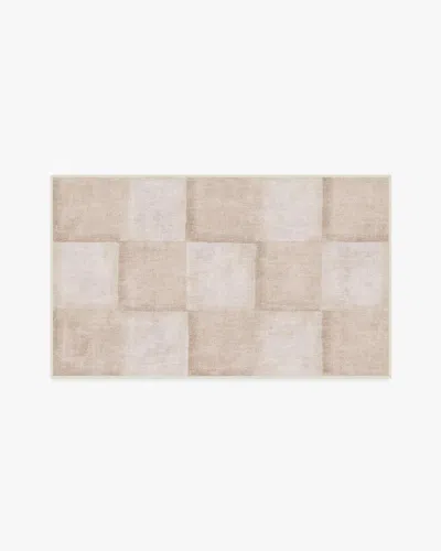 Ruggable Hearth Check Neutral Flatwoven Rug
