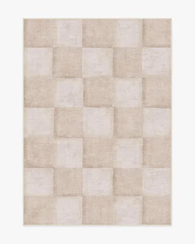 Ruggable Hearth Check Neutral Flatwoven Rug
