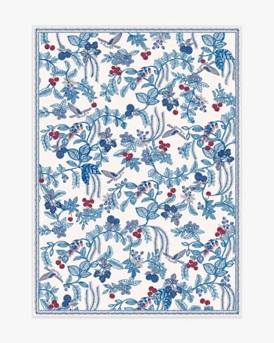 Ruggable Heidi Blue & Cherry Flatwoven Rug