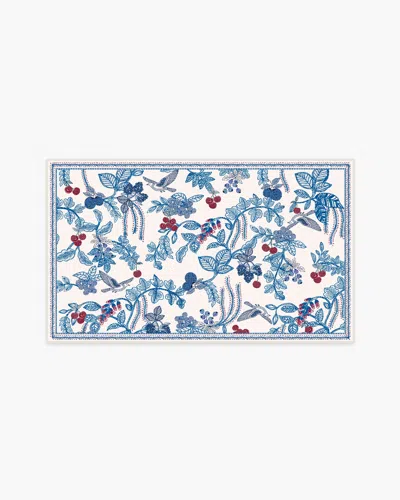 Ruggable Heidi Blue & Cherry Flatwoven Rug
