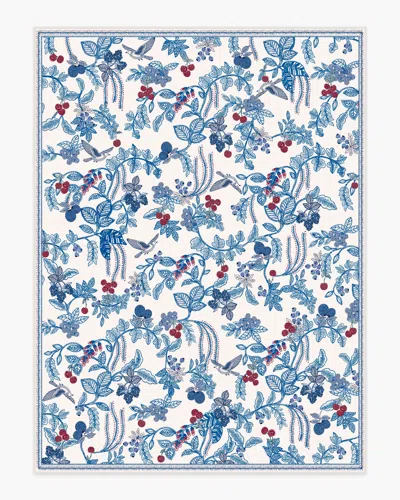 Ruggable Heidi Blue & Cherry Flatwoven Rug