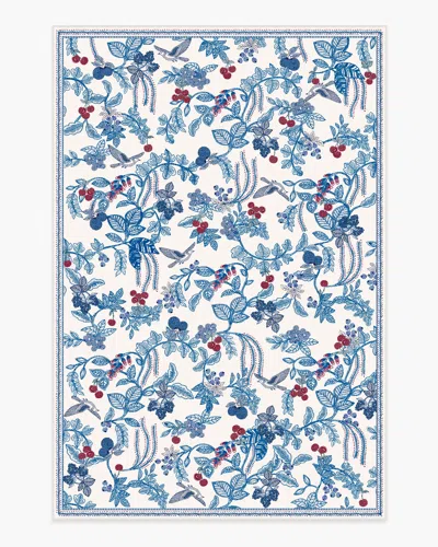 Ruggable Heidi Blue & Cherry Flatwoven Rug