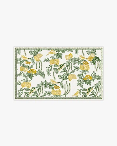 Ruggable Heidi Green & Lemon Flatwoven Rug