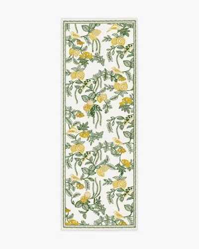 Ruggable Heidi Green & Lemon Flatwoven Rug