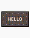 Ruggable Hello Plaid Blue Large Doormat In Multi