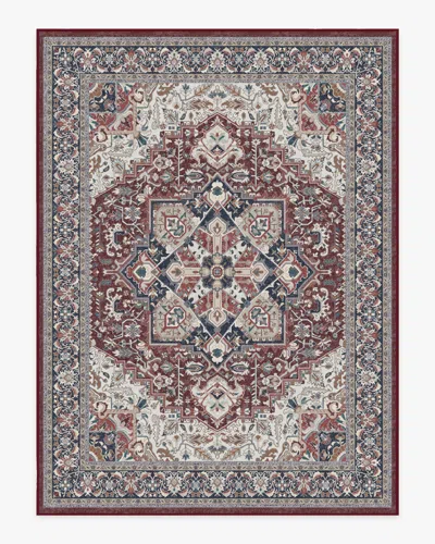 Ruggable Hendesi Heriz Bordeaux Flatwoven Rug In Burgundy