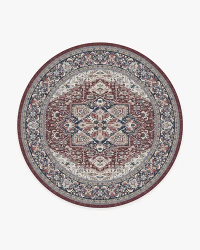 Ruggable Hendesi Heriz Bordeaux Flatwoven Rug In Burgundy