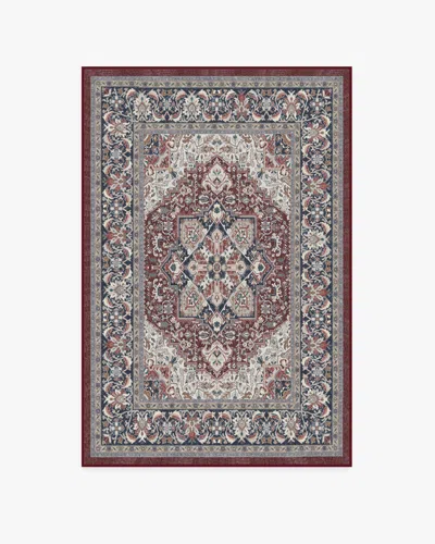 Ruggable Hendesi Heriz Bordeaux Flatwoven Rug In Burgundy