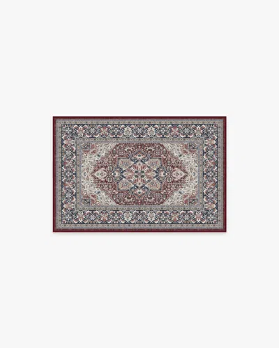 Ruggable Hendesi Heriz Bordeaux Flatwoven Rug In Burgundy