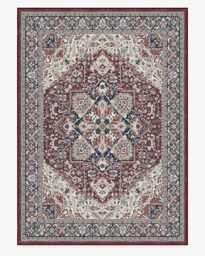 Ruggable Hendesi Heriz Bordeaux Flatwoven Rug In Burgundy