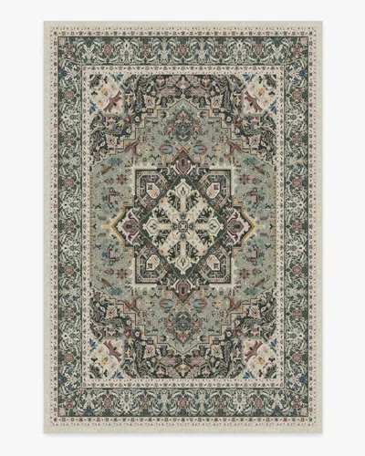 Ruggable Hendesi Heriz Sage Flatwoven Rug In Green
