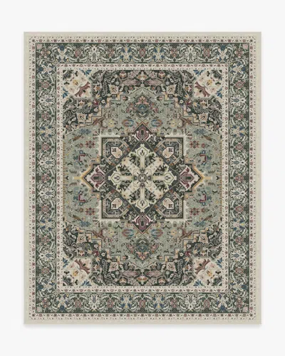 Ruggable Hendesi Heriz Sage Flatwoven Rug In Green